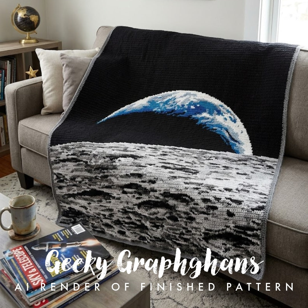 Graphghan Earthset Crochet Graphghan Pattern – Geeky Graphghans