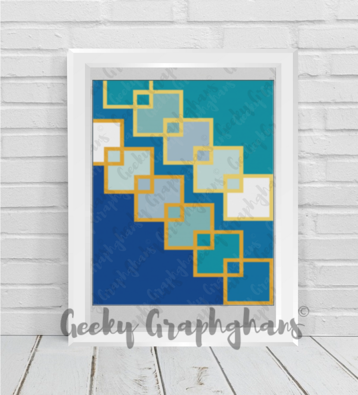 Graphghan Geometric Squares#3 Crochet Graphghan Pattern – Geeky Graphghans