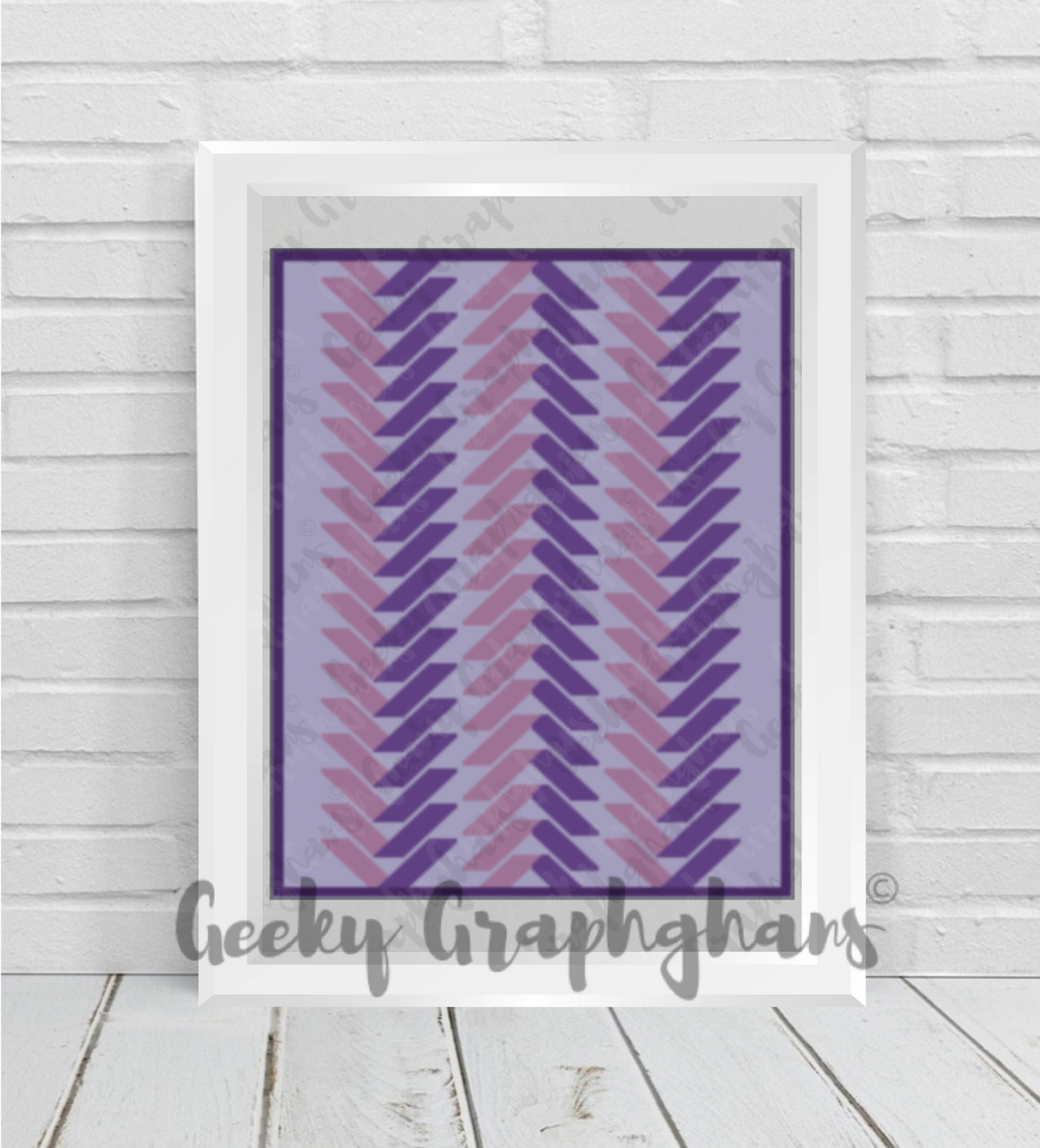 Graphghan Geometric Wave Crochet Graphghan Pattern – Geeky Graphghans