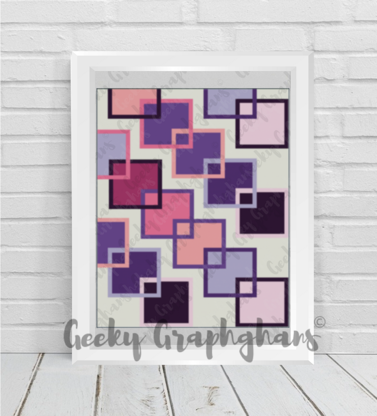Graphghan Geometric Squares #2 Crochet Graphghan Pattern – Geeky Graphghans