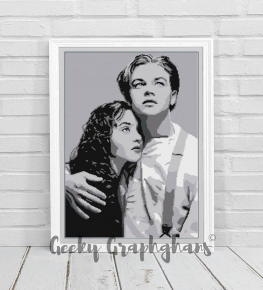 jack and rose leonardo di caprio kate winslet titanic crochet graphghan pattern photoghan