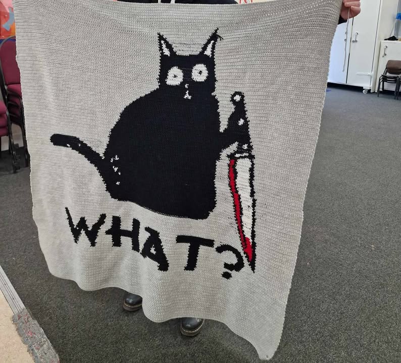 Murder Cat Graphghan Pattern