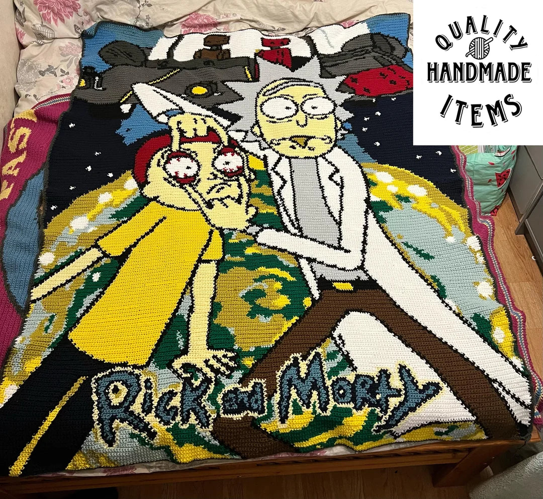 Rick and Morty Full Size Crochet Graphghan Pattern SC 200 x 300