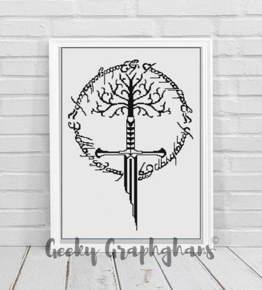 NArsil Cross Stitch Pattern Lord Of The Rings