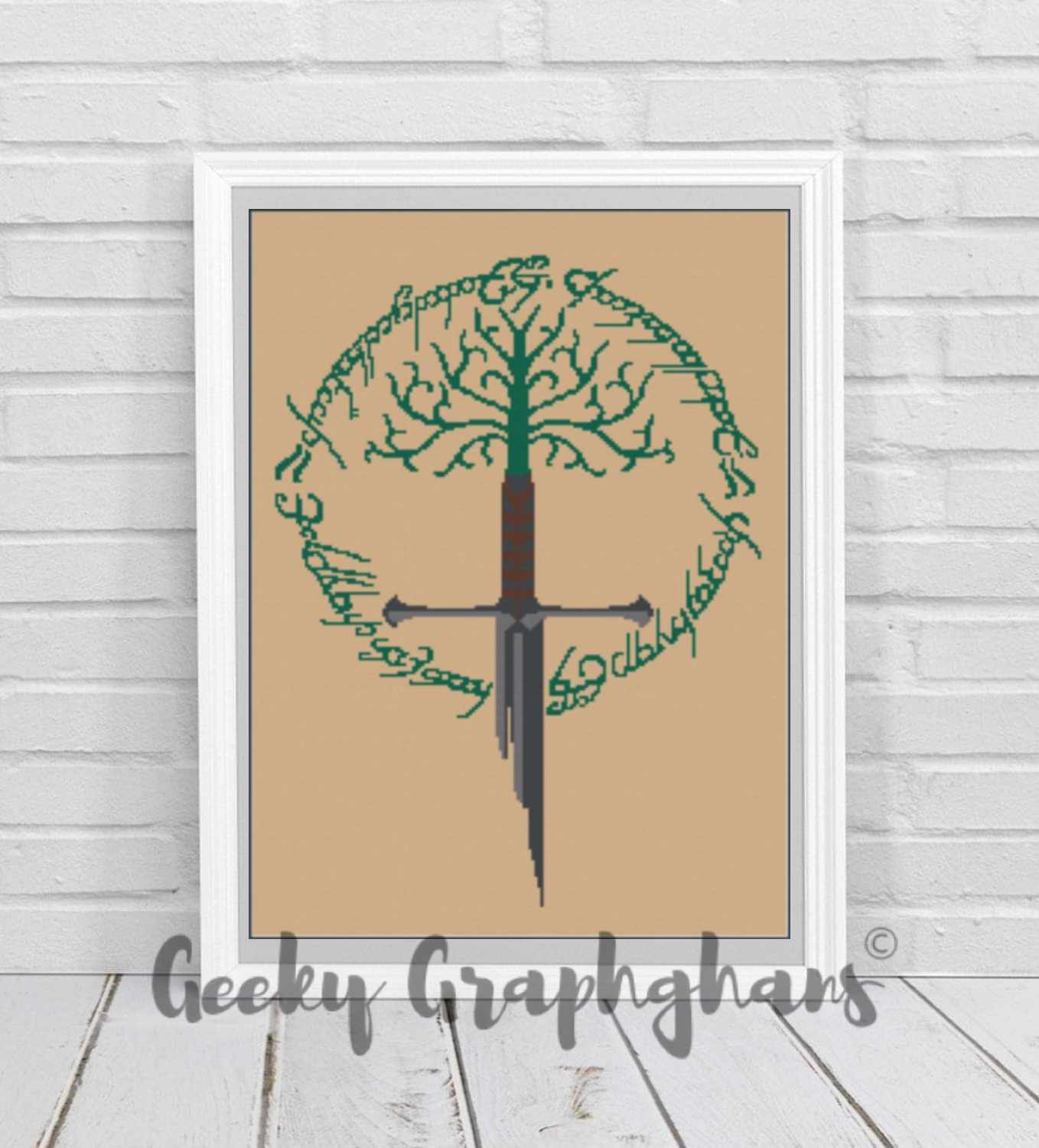 Tree Graphghan Patterns Lord of the Rings Inspired Crochet Graphghan Patterns – Geeky Graphghans
