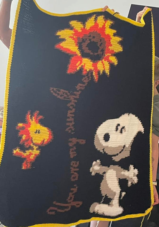 You Are My Sunshine With Snoopy Crochet Graphghan Pattern
