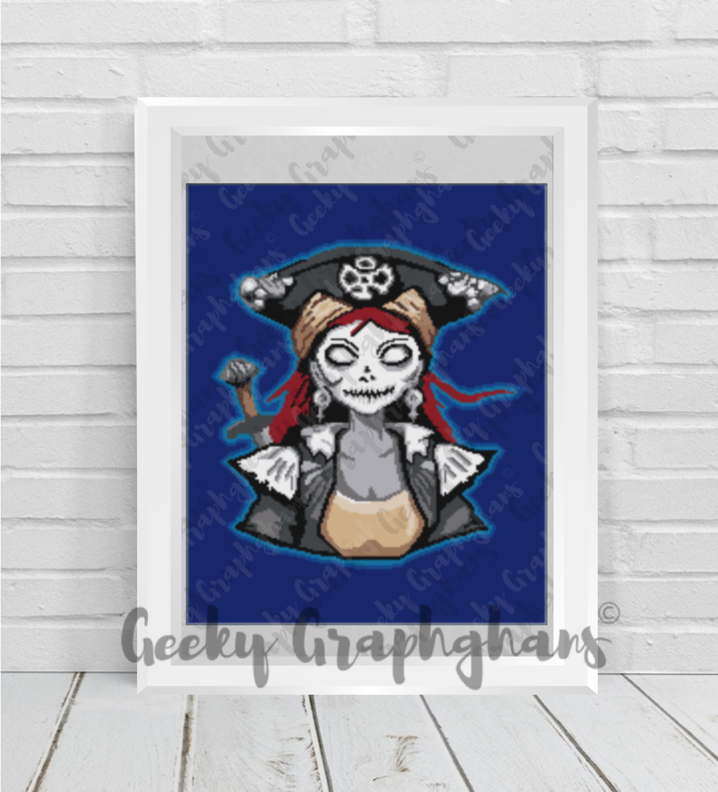 Pirate girl crochet graphghan pattern