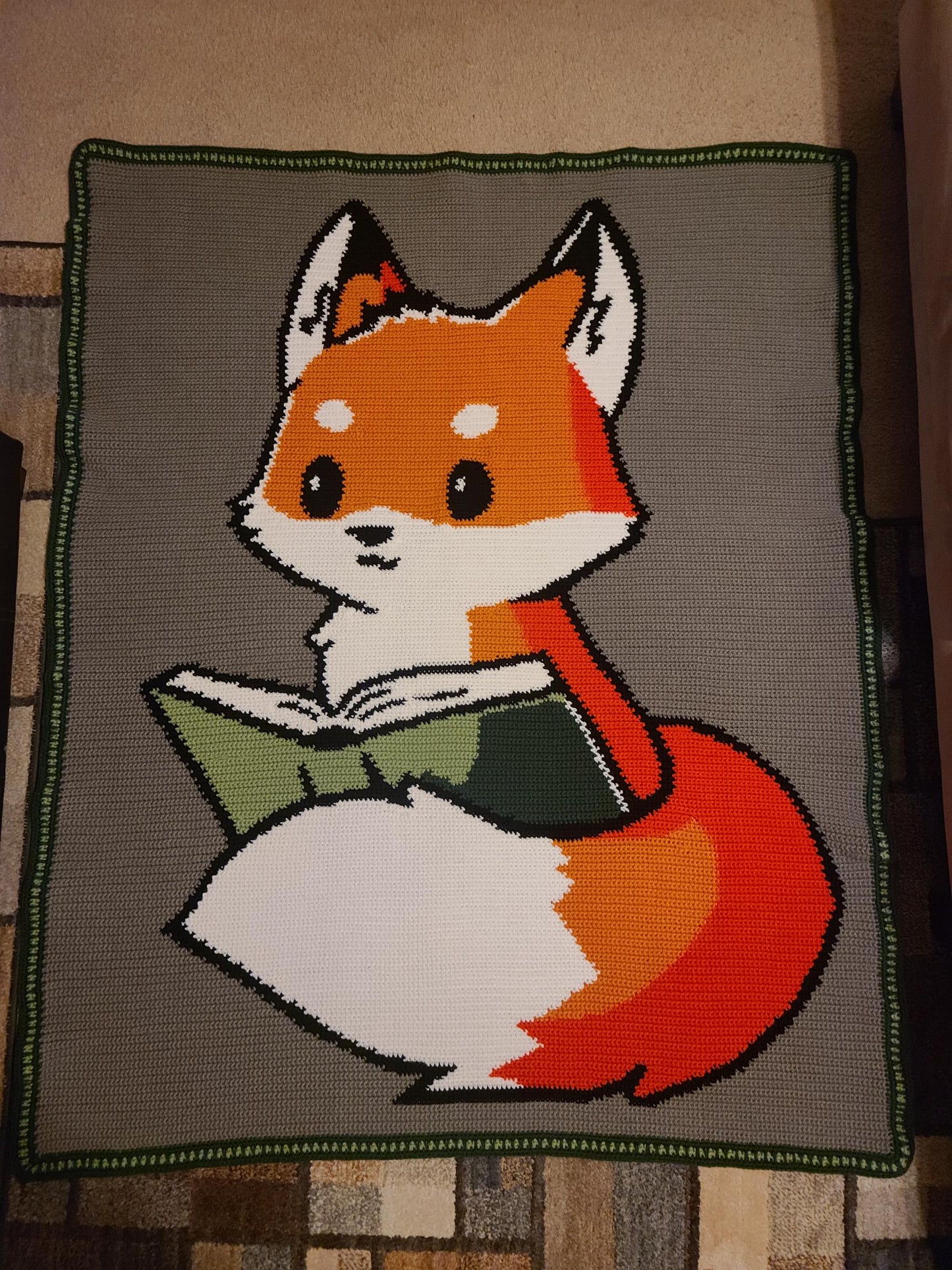 Book Fox Crochet Graphghan Pattern