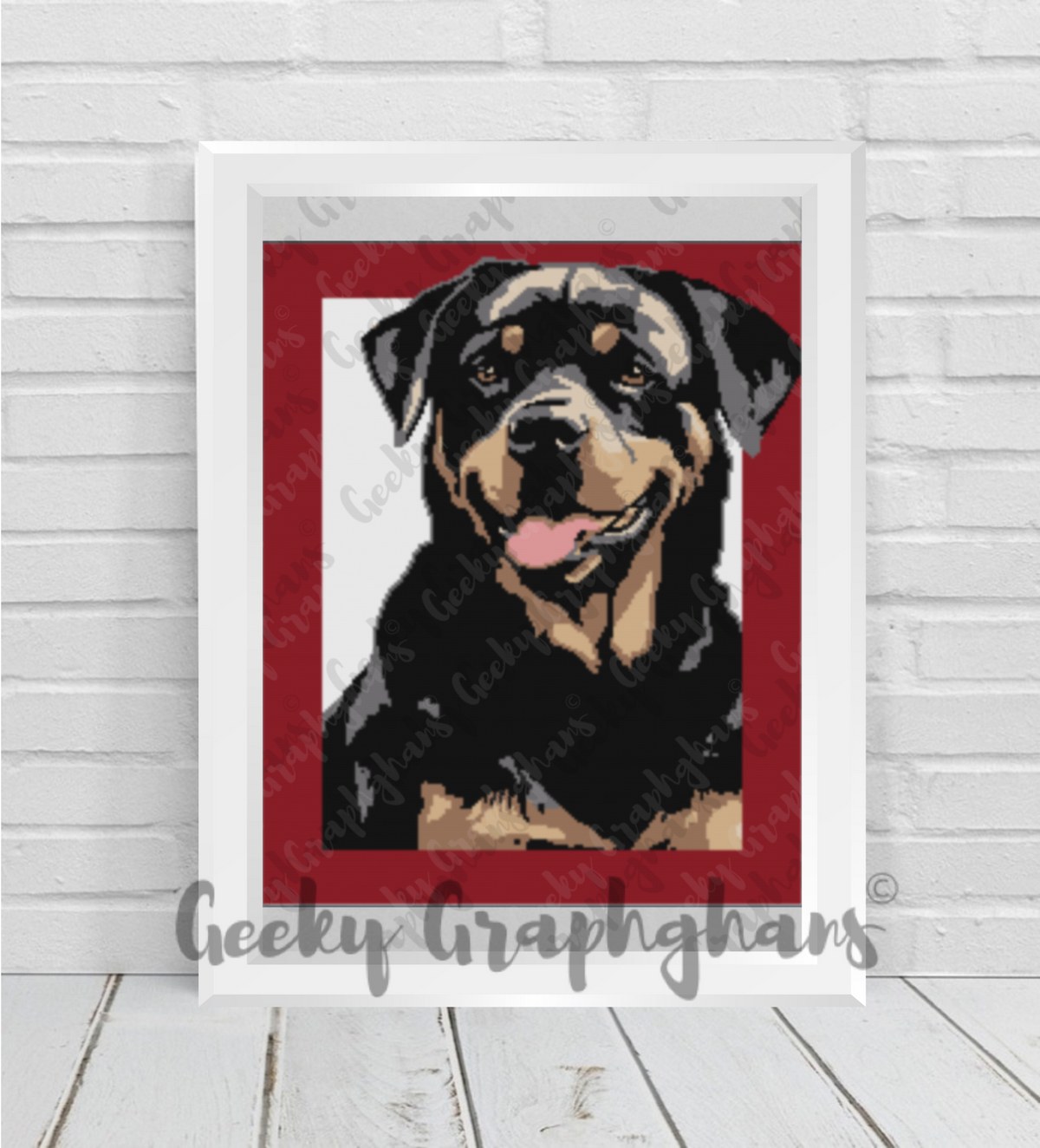 Rottweiler Crochet Graphghan Pattern – Geeky Graphghans