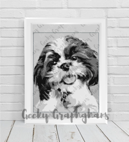Shih-Tzu crochet photoghan , graphghan pattern