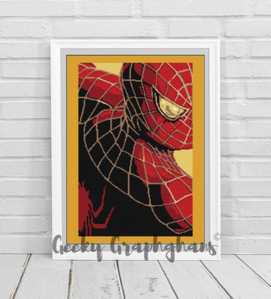 spiderman crochet graphghan pattern