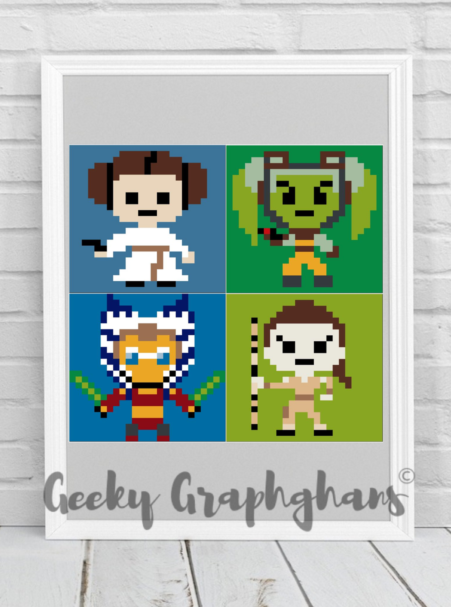 starwars star wars crochet mini c2c  pillow pattern crochet leia organa hera syndulla ahsoka tano rey