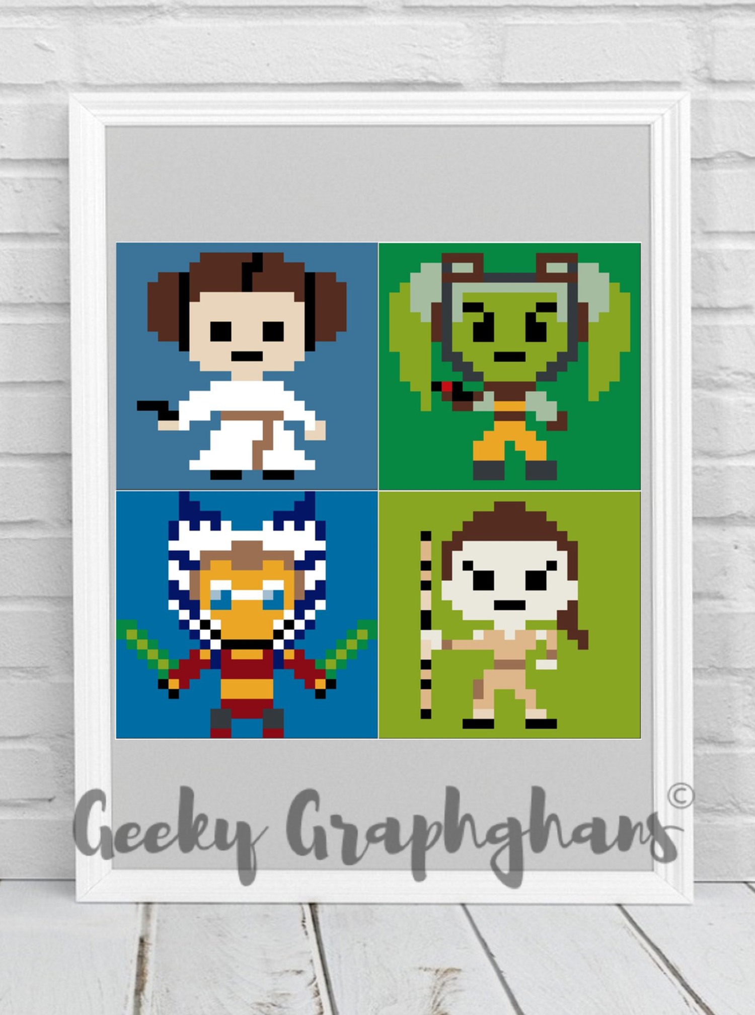 starwars star wars crochet mini c2c  pillow pattern crochet leia organa hera syndulla ahsoka tano rey