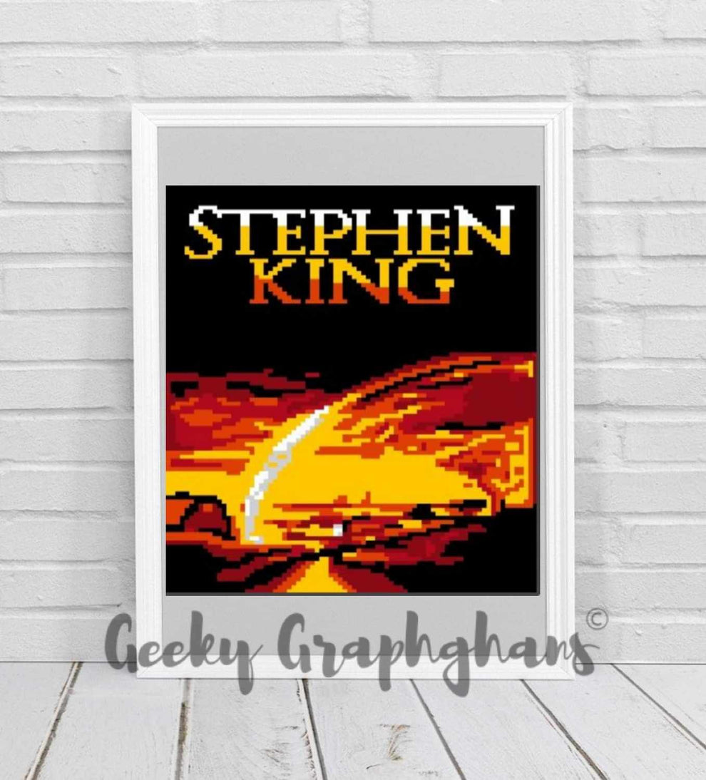 Stephen King Book Cover Crochet Graphghan Pattern Bundle – Geeky Graphghans