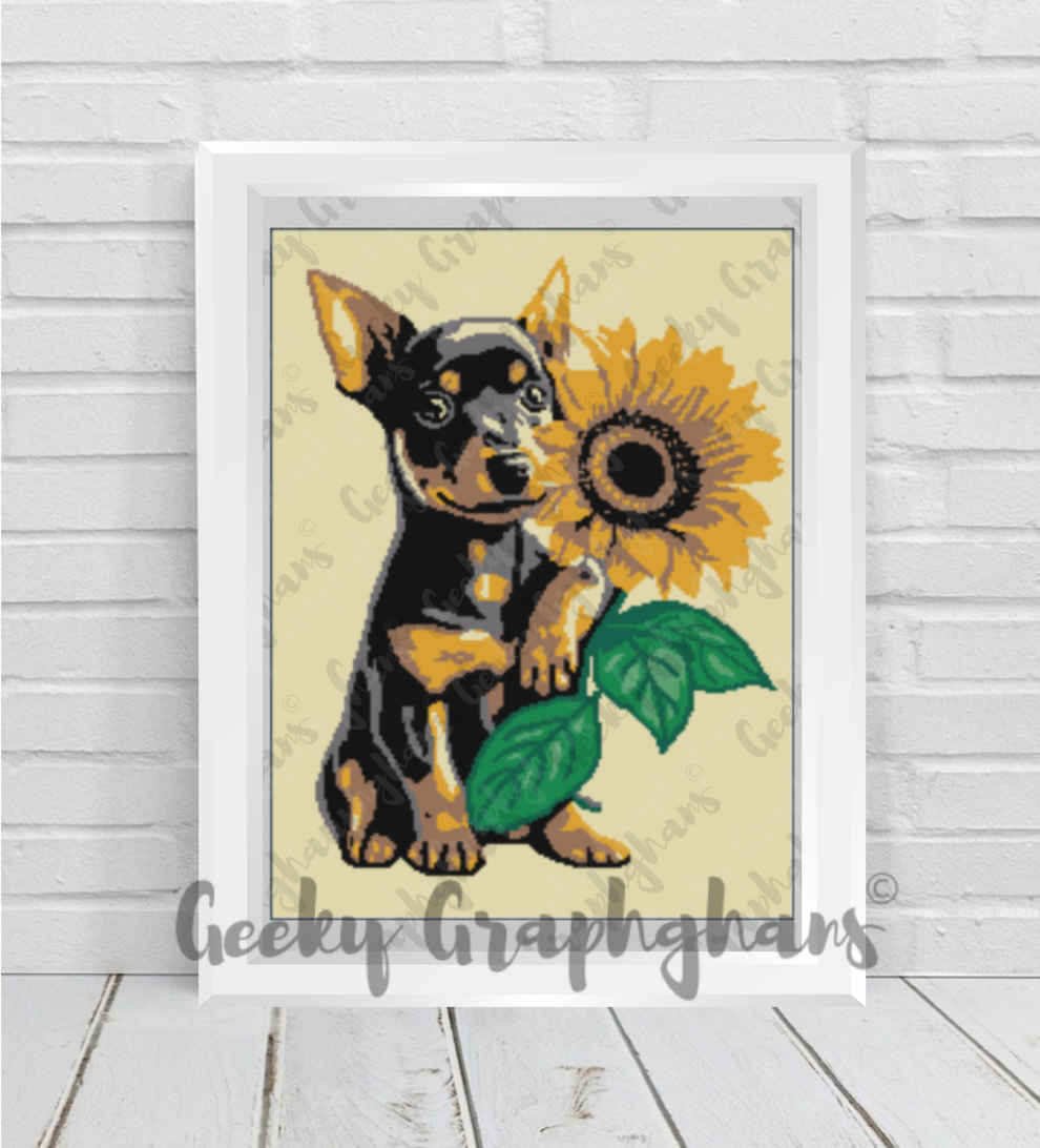 Sunflower Dog Crochet Graphghan Pattern – Geeky Graphghans