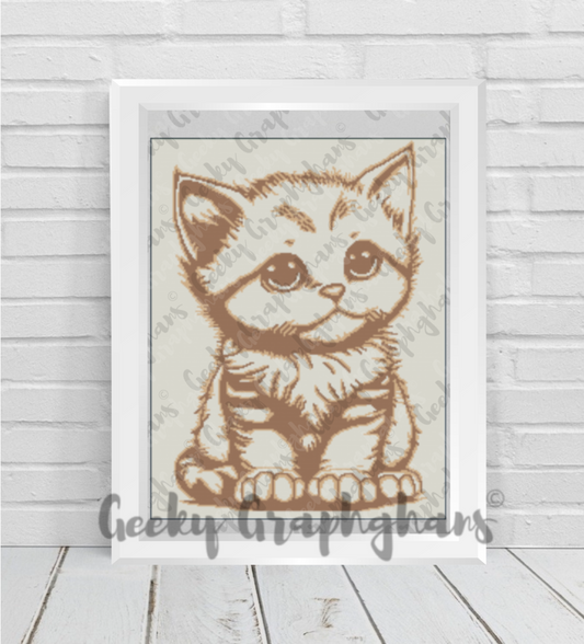 Cut Kitty Crochet Graphghan Pattern