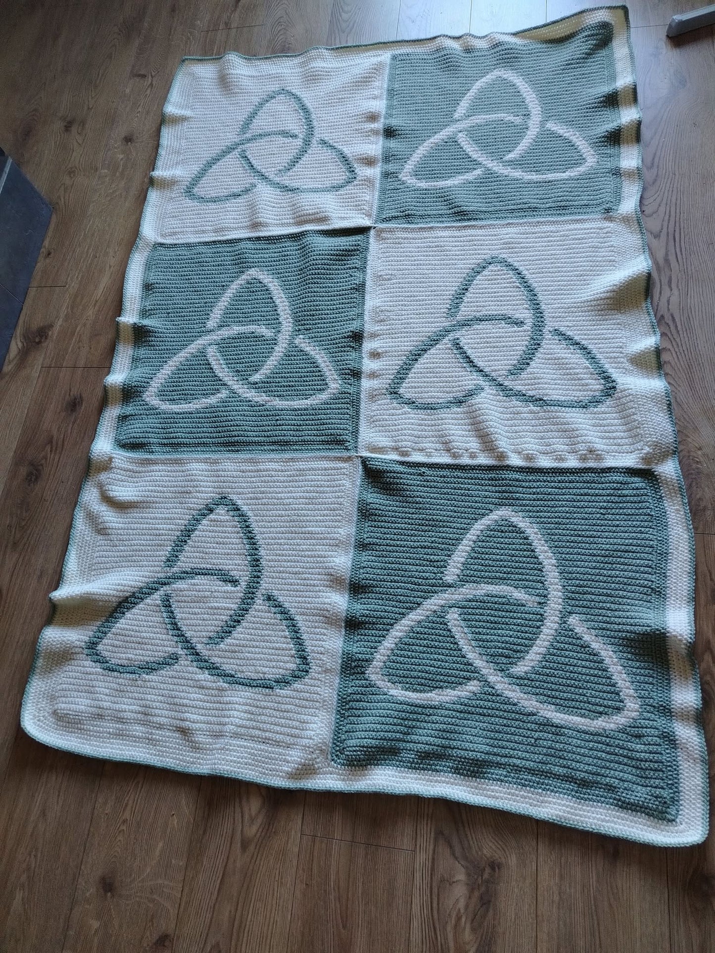 Trinity Knot Crochet Squares - Crocheted by Karen Rooney