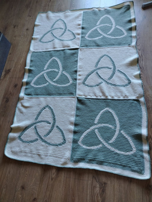 Trinity Knot Crochet Squares - Crocheted by Karen Rooney