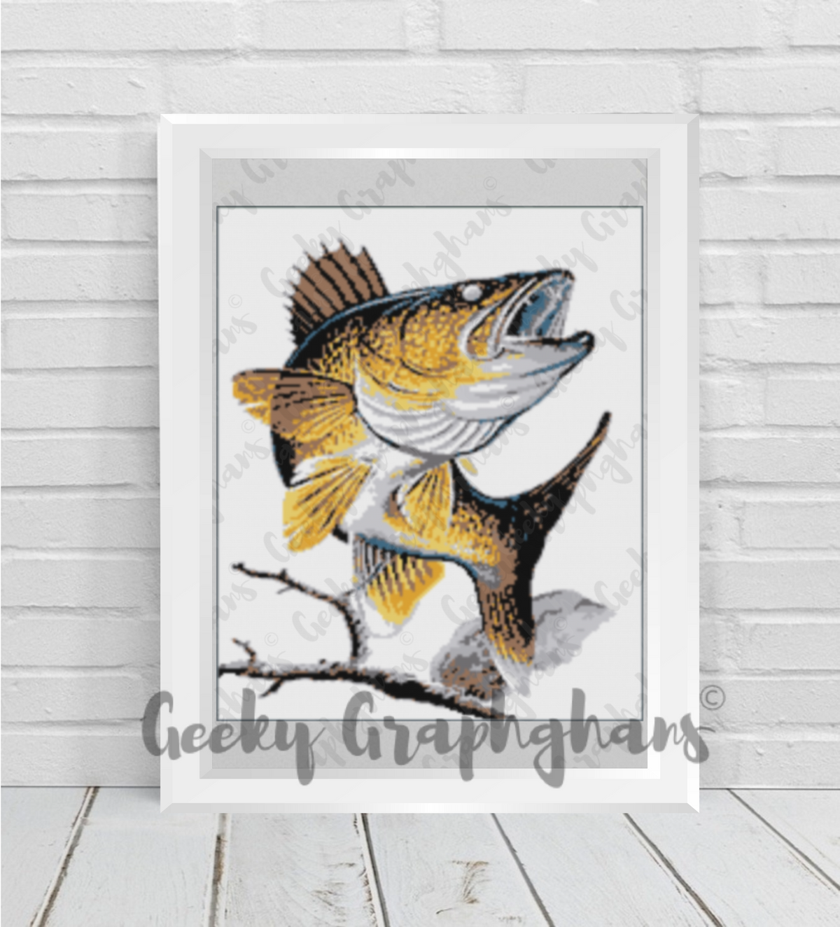 Fish Graphgan Walleye Fish Graphghan Pattern – Geeky Graphghans