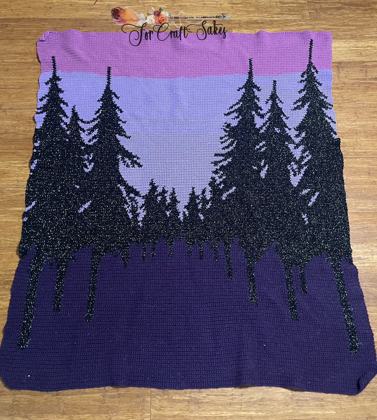 Tree Graphghan Patterns Midnight Forest Crochet Graphghan Pattern – Geeky Graphghans