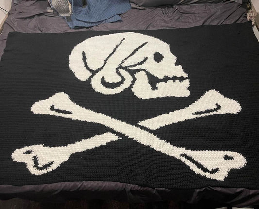 Henry Avery Pirate Flag Crochet Graphghan Pattern