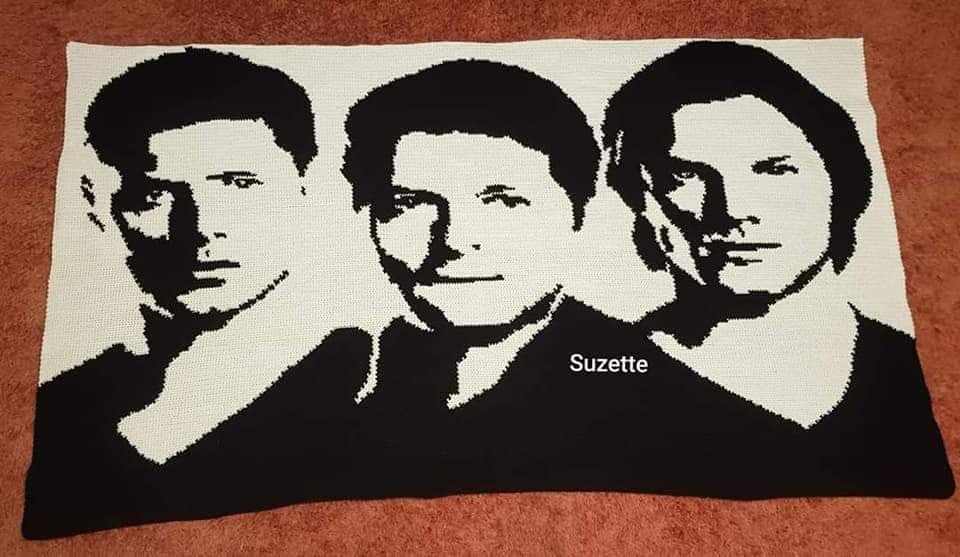 Supernatural Graphghan Pattern by Geeky Graphghans crocheted by Suzette