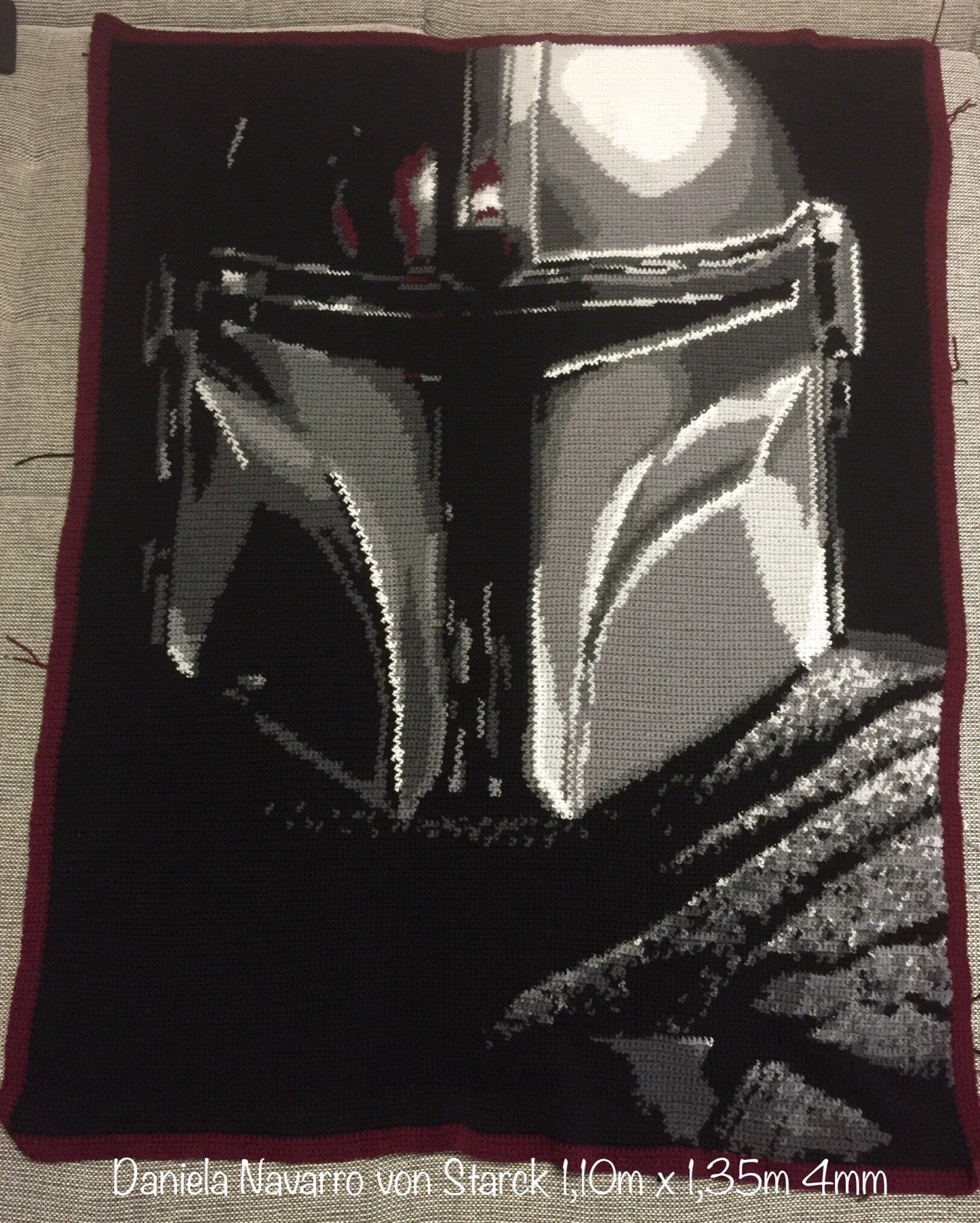 Mandalorian Crochet Graphghan Pattern SC 180 x 260
