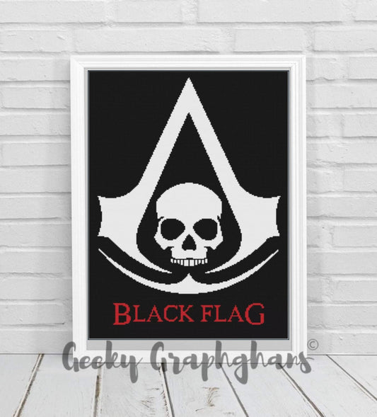 Assassins Creed Black Flag Crochet Graphghan Pattern