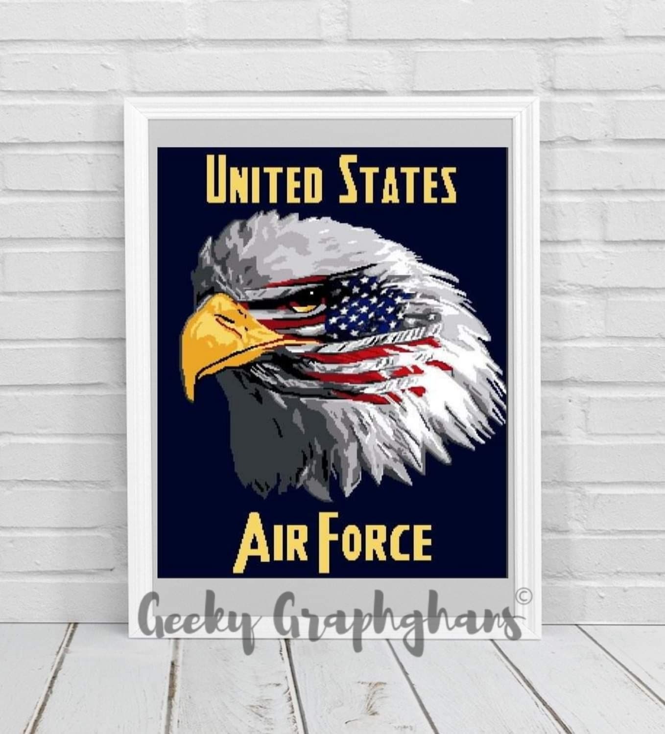 US Air Force Eagle Crochet Graphghan Pattern