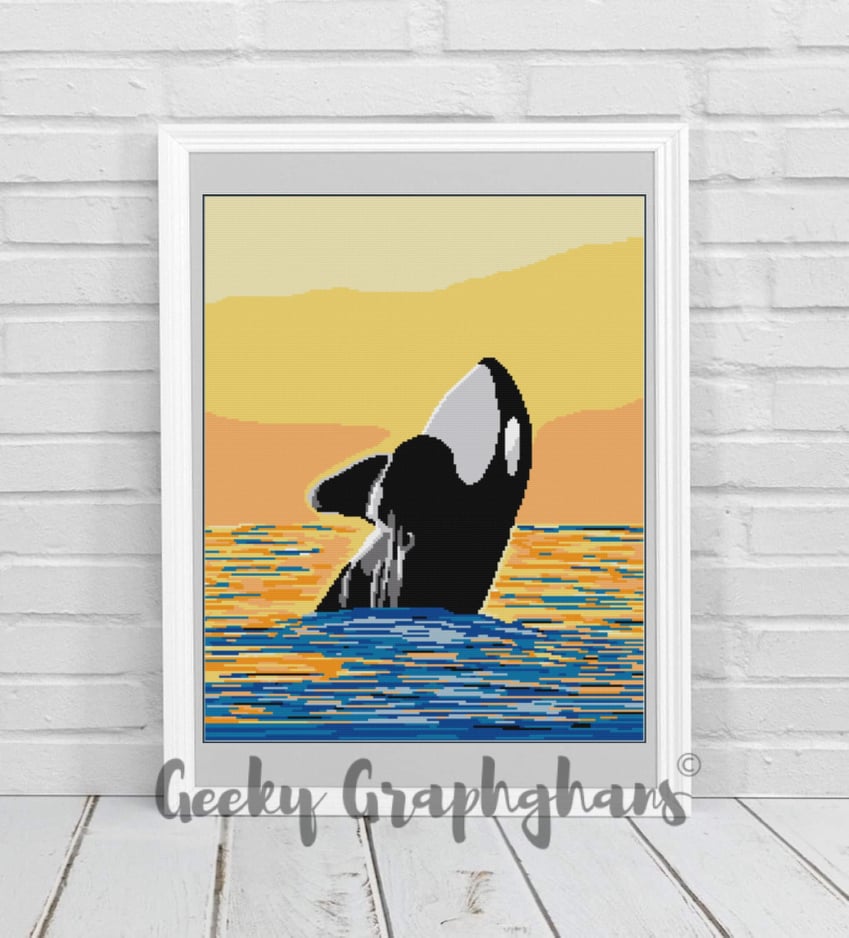 Orca Sunset Crochet Graphghan Pattern