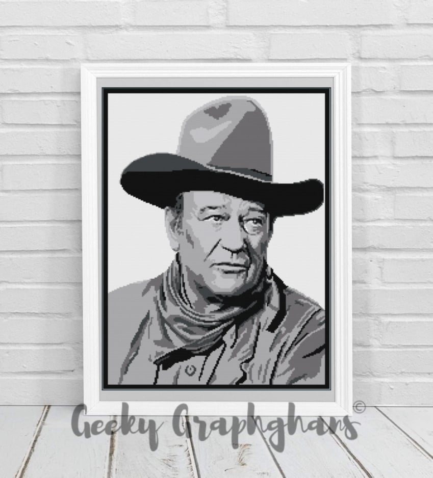 John Wayne Photoghan Crochet Pattern
