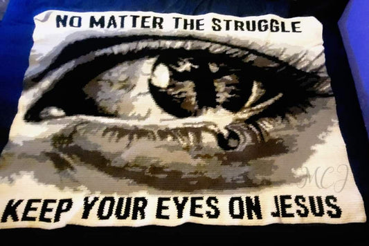 Keep Your Eyes On Jesus Crochet Graphghan Pattern