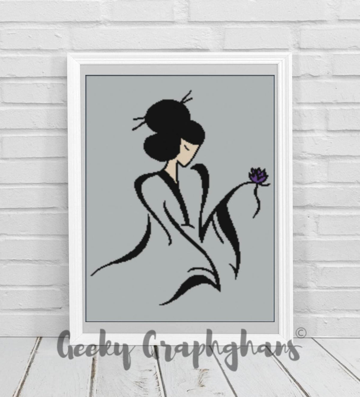Geisha Numbers Graph Geisha Crochet Graphghan Pattern – Geeky Graphghans