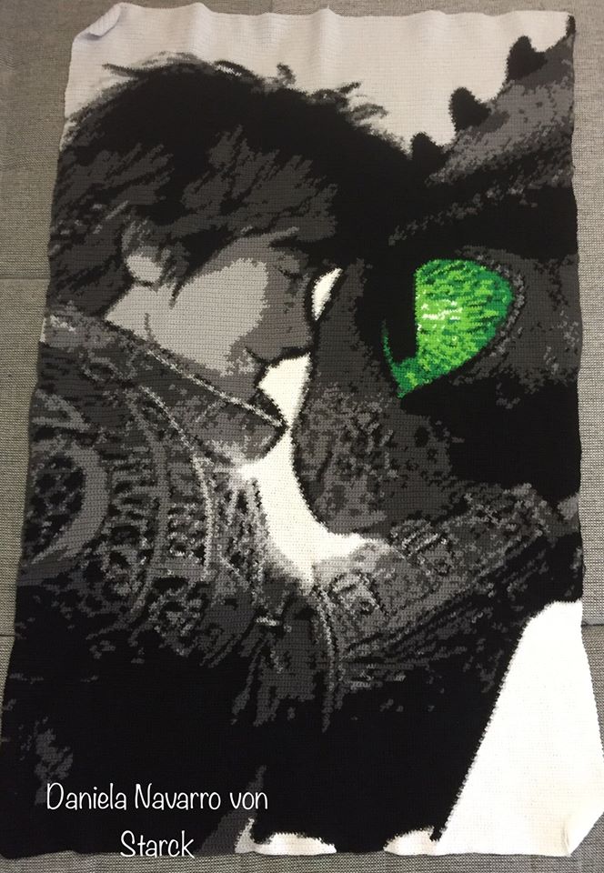 Toothless and Hiccup Graphghan Crochet Pattern