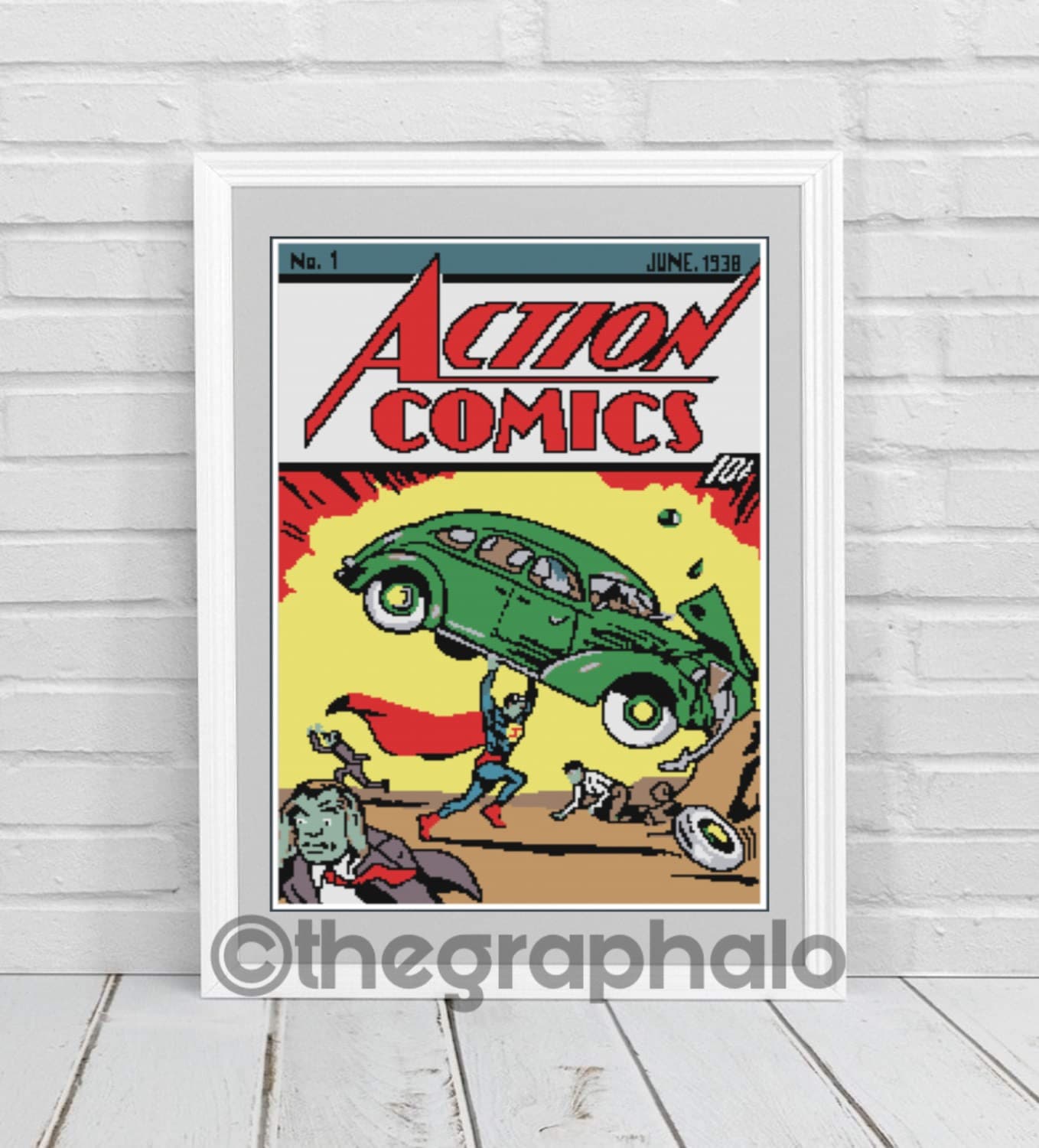 Action Comics #1 Crochet Graphghan PATTERN SC 182 X 284