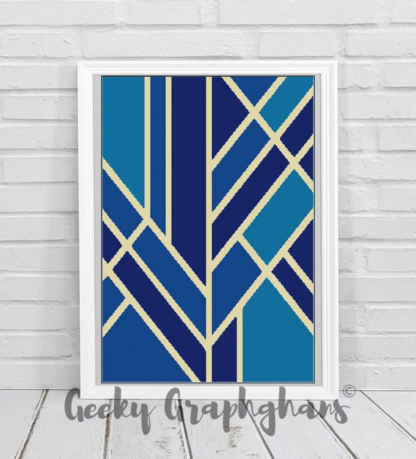 Graphgahn Pattern Art Deco Graphic Crochet Graphghan Pattern – Geeky Graphghans