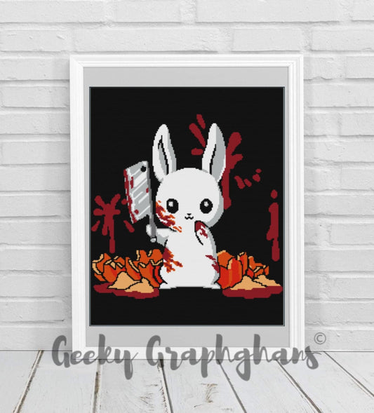 Bad Bunny: Pumpkin Oops Crochet Graphghan Pattern