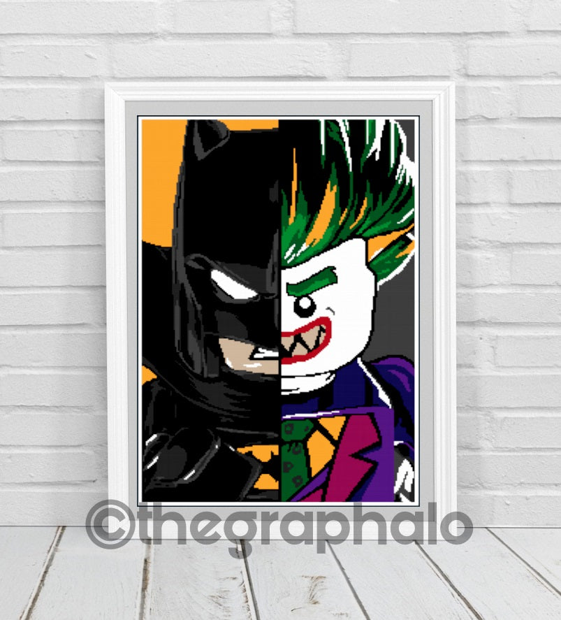 Batman Vs. Joker Crochet Graphghan Pattern DC 180 x 280