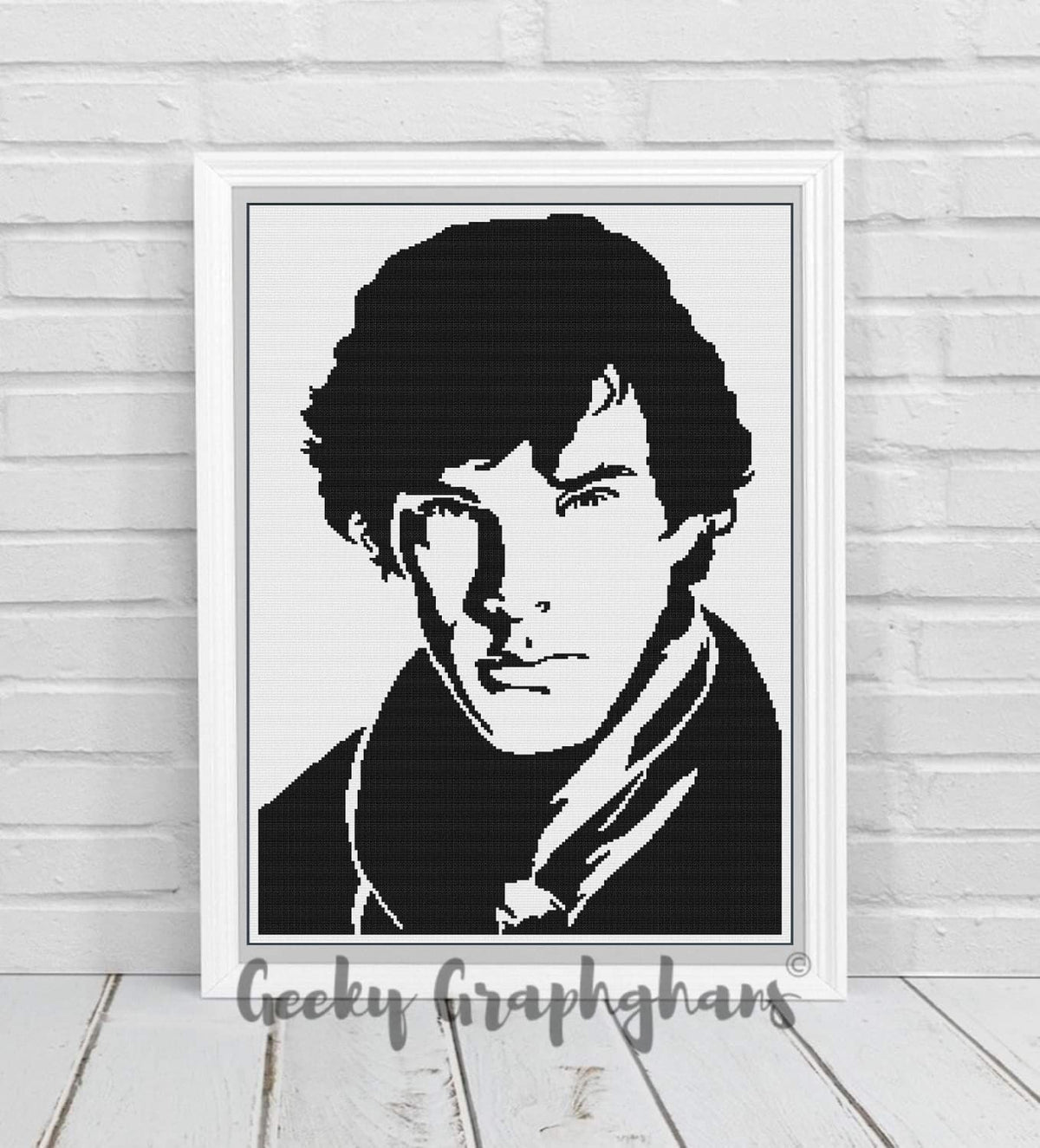 Cumberbatch Pattern Benedict Cumberbatch Graphghan Pattern – Geeky Graphghans