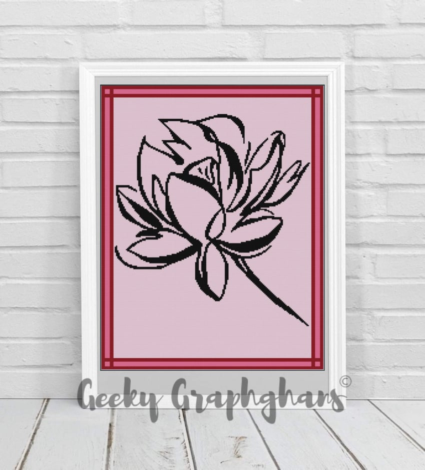 Flower Graphgan Pattern Blossoming Flower Crochet Graphghan Pattern – Geeky Graphghans