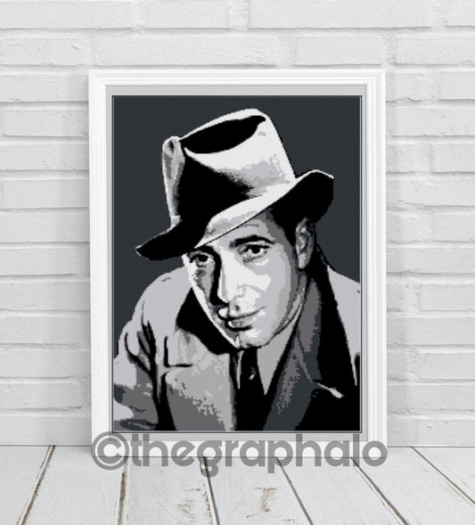 Humphrey Bogart Crochet Photoghan Pattern