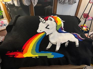 I Make Rainbows Crochet Graphghan Pattern SC 240 x 200