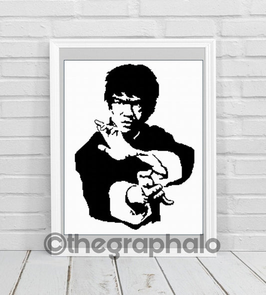 Bruce Lee Crochet Graphghan Pattern SC 180 x 240
