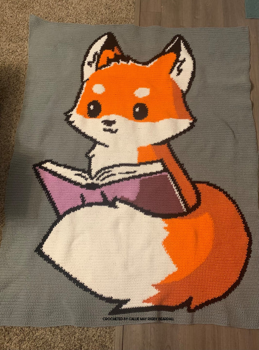 Book Fox Crochet Graphghan Pattern