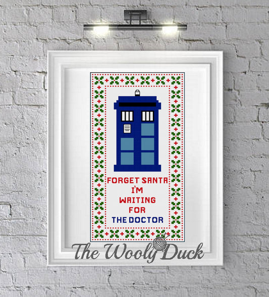 Cross Stitch Christmas TARDIS Pattern