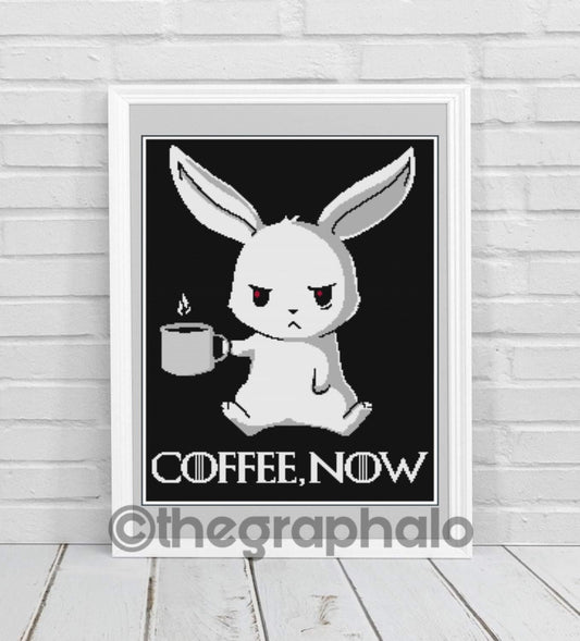 Bad Bunny: Coffee, Now! Crochet Graphghan Pattern SC 180 x 260