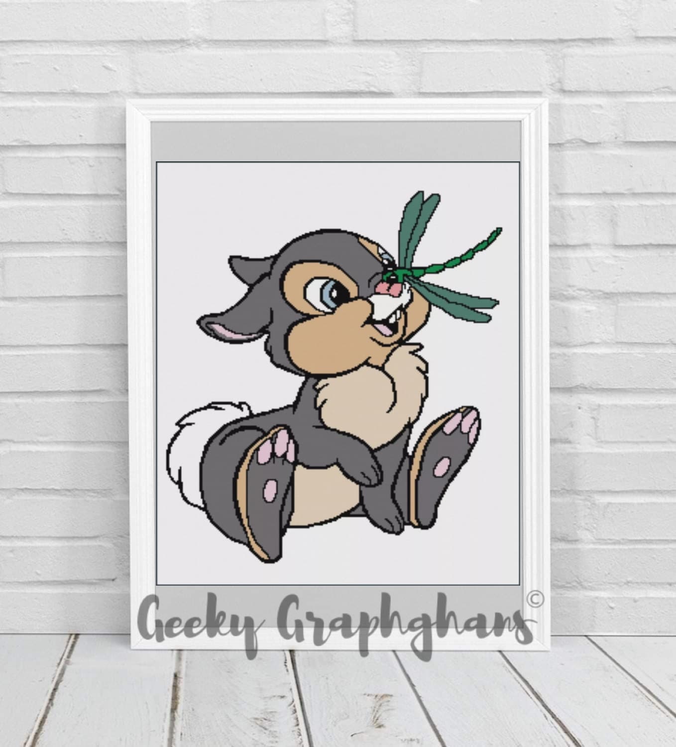 Cartoon Bunny Crochet Graphghan Pattern