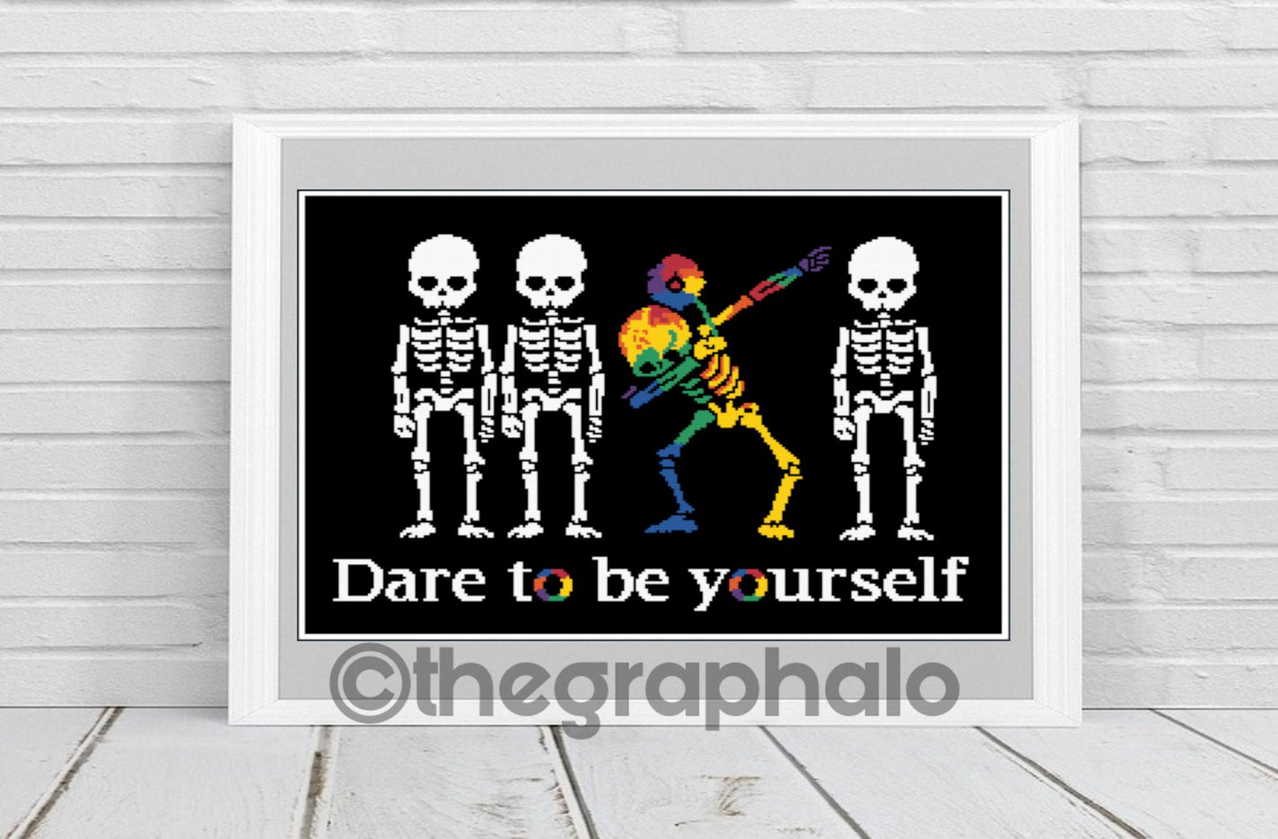 Dare To Be Yourself Crochet Graphghan Pattern SC 240 x 180