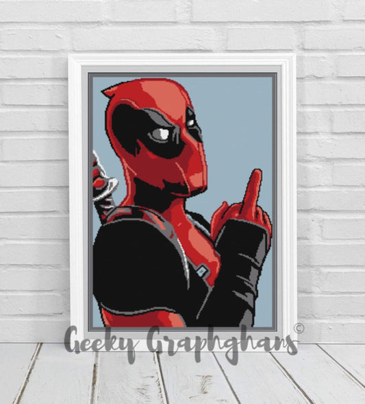 Deadpool Crochet Graphghan Pattern