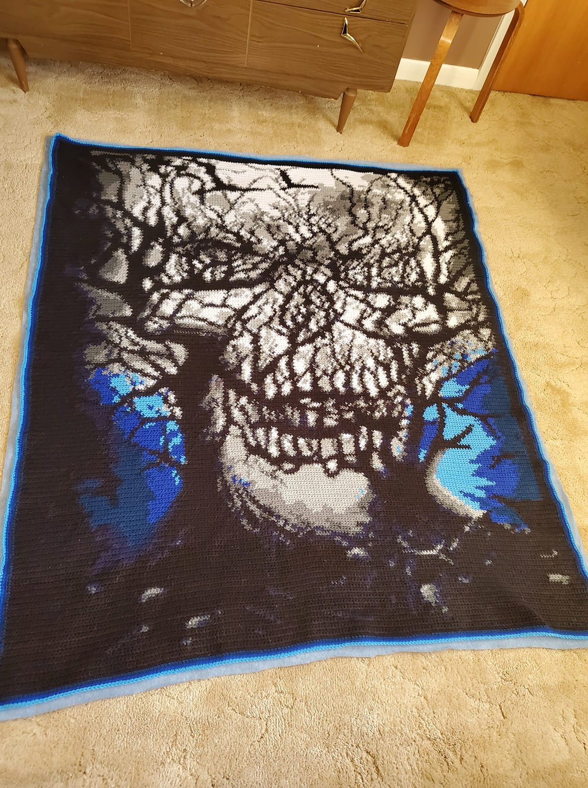 Graphgan Trees Pattern Tree Skull Illusion Crochet Graphghan Pattern – Geeky Graphghans